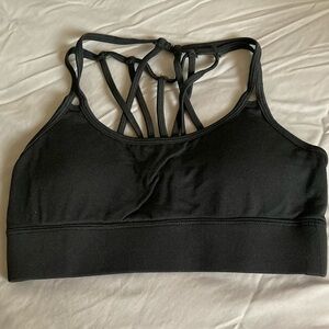 Black Strappy Fabletics Sports Bra